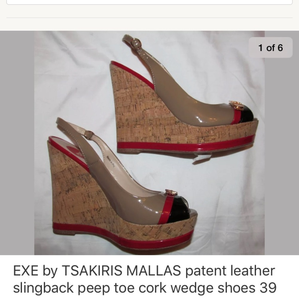 EXE TAAKIRIS MALLAS patent leather platform shoes